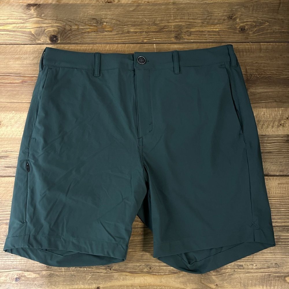 Cuts Clothing Green Athletic Shorts Minimalist Design